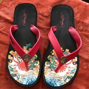 Women’s Ed Hardy flip flops